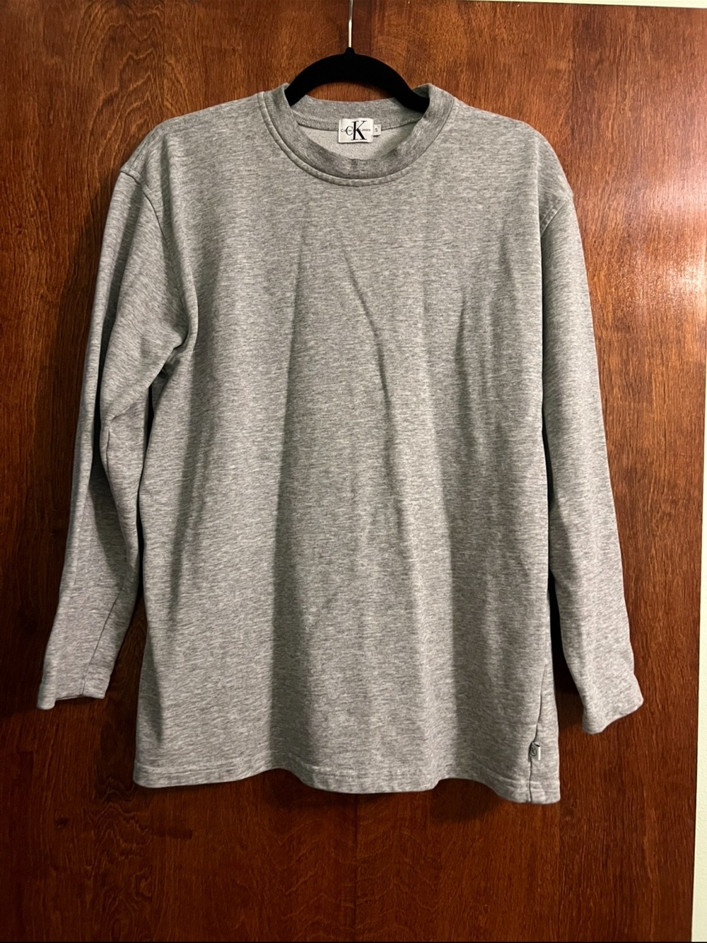 Calvin Klein Gray Long Sleeve Crewneck Sweater Womens size S